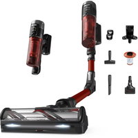 Aspirator vertical Rowenta X-Force Flex 13.60 RH9A73WO, 380 W, 150 air watts, autonomie pana la 45 minute, recipient praf 0.65L, functie boost, perie cu iluminare LED, tub flex, rosu & negru