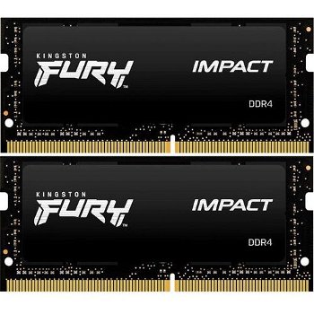 Memorie laptop KINGSTON Fury Impact Black, 32GB DDR4, 3200MHz, CL20, KF432S20IBK2/32