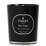 Lumânare cu parfum de paciuli și chihlimbar Parks Candles London Black Magic, timp de ardere 45 h