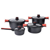 Set Oale Noble Z1062 din Aluminiu Turnat 8 Piese Negru/Rosu, Zokura