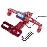 Suport Numar Cu Lampa Pentru Moto & Atv, Din Aluminiu, Culoare Rosu, Universal, WMX