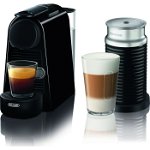 Pachet Espressor Nespresso by De'Longhi Essenza Mini EN85.BAE, 1450W, 19 Bar, + Aparat pentru spumare lapte Aeroccino 3 Negru, 0.6L, Negru, + set capsule degustare