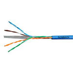 Cablu U/UTP Cat.6, 4x2xAWG23/1, 300MHz, PVC, Eca, albastru, lungime 305m SCHRACK, Schrack