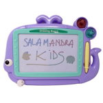Tablita magnetica Salamandra Kids 2 in 1 cu creion si 2 stampile