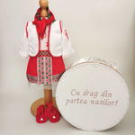 Set Botez Traditional , Costum Traditional Muna 16 - 2 piese costumas si cutie botez, Ie Traditionala