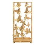 Suport pentru umbrele Butterfly, Mauro Ferretti, 22.5x22.5x48.5 cm, fier, auriu, Mauro Ferretti