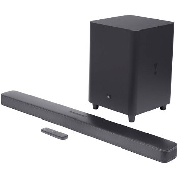 Soundbar JBL Bar 5.1 Surround, 5.1, 550W, Bluetooth, Wi-Fi, Subwoofer Wireless, Dolby, negru
