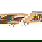 Comoda TV vidaXL, 120 x 30 x 40 cm, lemn masiv de mango 15.15 kg