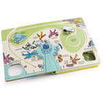 Carte cu jucarie, cu mijloace de transport – Wind-up plane, Usborne