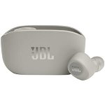 Casti JBL Vibe 100TWS, True wireless, Bluetooth, In-ear, Microfon, ivoire