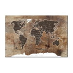 Hartă decorativă a lumii Bimago Wooden Mosaic 90 x 60 cm