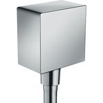 Cot conector dus Hansgrohe FixFit Square crom lucios
