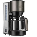 Cafetiera Black+Decker BXCO1000E, 1000 W, Rezervor apa 1.25 l, 12 cesti, Display LCD (Negru), BLACK+DECKER