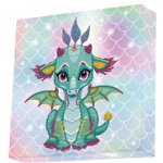 Tablou Diamond Box – Ariel, puiul de dragon, 22 x 22 cm