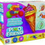 Set de creatie cu argila usoara Moon Light Caly - Pino Friend - Ice Cream, Okto Clay Factory