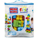 Set de constructie Mega Bloks First Builders - Big building bag, 60 piese