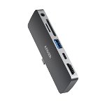 Media Hub Anker PowerExpand Direct pentru iPad Pro, 6-in-1, 60W Power Delivery, USB-C, 4K HDMI, Audio 3.5mm, USB 3.0, microSD, 1