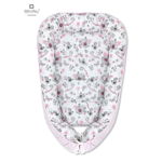 Cosulet bebelus pentru dormit Baby Cocoon 90x50 cm Pink/Birds Pink MimiNu