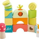 Set cuburi de constructie Sevi, 24 piese, Multicolor, Trudi