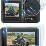Parasolar SunnyLife Capac lentilă din sticlă Ecran LCD pentru DJI Osmo Action 3 / OA3-BHM494-1, SunnyLife