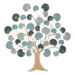 Decoratiune de perete Apple, Mauro Ferretti, 89x90 cm, fier, albastru, Mauro Ferretti
