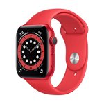 Apple Watch 6 GPS RED Carcasa Aluminium 44mm Red Sport Band, Apple