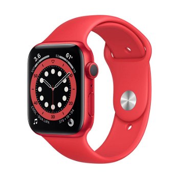 Apple Watch Series 6 44mm, GPS, Sport Band, M00M3WB, red