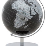 Glob pamantesc decorativ, Mauro Ferretti, 20x28 cm, plastic/fier, negru/argintiu, Mauro Ferretti