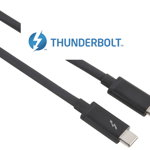 Thunderbolt 3 - USB-C, 0.5 m, Ultra-HD 5K, negru, HAMA