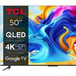 Televizor TCL QLED 50C645, 126 cm, Smart Google TV, 4K Ultra HD, Clasa G (Model 2023)