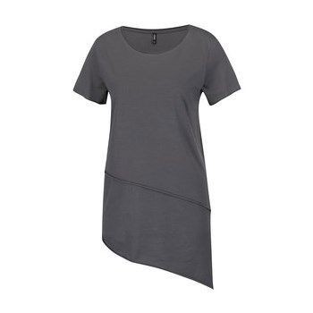 Tricou gri inchis ONLY Mitte cu tiv asimetric