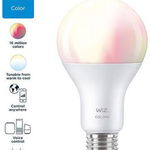 Bec LED RGBW inteligent WiZ Connected Colors, Wi-Fi, A67, E27, 13W (100W), 1521 lm, lumina alba si colorata, compatibil Google Assistant/Alexa/Siri, WiZ Connected