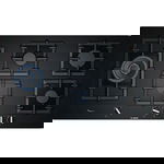 Plita incorporabila Bosch PPS9A6B90, Gaz, 5 zone de gatit, FlameSelect, 90 cm, Sticla negra