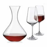 Set decantor 1500ml cu 2 pahare 450ml BOHEMIA CRYSTAL SANDRA