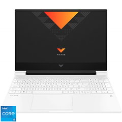 Laptop Gaming HP VICTUS 15-fa1034nn cu procesor Intel® Core™ i5-12450H pana la 4.4GHz, 15.6'', Full HD, IPS, 16GB DDR4 RAM, 512GB SSD, NVIDIA® GeForce RTX™ 4050 6GB GDDR6, Free DOS, Ceramic White