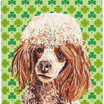 Caroline`s Treasures Red Miniature Pudel Lucky Shamrock St Patrick`s Day Mouse Pad, Hot Pad sau Triv Multicolore Large, 