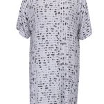 Camasa de noapte alba cu print si maneci scurte - DKNY, DKNY