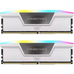 Memorie RAM, Corsair, DDR5, 6000MT/s 32GB 2x16GB, Alb, RGB