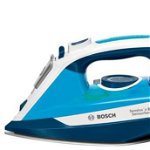 Fier de calcat Bosch Sensixx'x DA30 TDA3028210, Ceranium-Glissee, 2800W, Alb/albastru