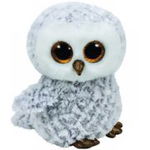 Bufnita de plus Boos Owlette, Ty, alba 24 cm, 