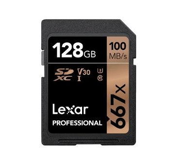 Card de memorie Lexar 667X, 128GB SDXC, CLS10, UHS-I