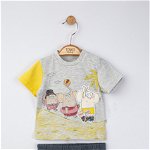 Set tricou de vara cu pantalonasi pentru bebelusi swim, tongs baby (culoare: gri, marime: 9-12 luni), BabyJem