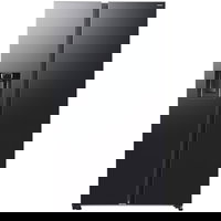 Samsung Side by side Samsung RS70F64KDFEO, 640 l, SmartThings AI Energy, Full No Frost, Mono & Metal Cooling, Dozator de apa/gheata, Compresor Digital Inverter, Clasa D, H 178.4 cm, Inox negru, Samsung