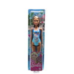 Papusa - Barbie satena cu costum de baie albastru