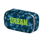 Penar borseta Urban Blue and Green, model army, material textil cu fermoar, S-COOL