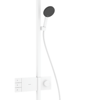 Coloana de dus Hansgrohe Raindance Alive Q 210x340 2jet EcoSmart cu baterie termostatata ShowerSelect Comfort  alb mat, Hansgrohe