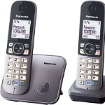 Telefon fix fara fir Panasonic KX-TG6812PDM, Gri, Panasonic