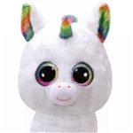 Jucarie de plus TY - Beanie Boos, Unicornul Pixy, 42 cm, alb