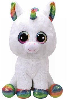 Jucarie de plus Beanie Boos, Unicornul Pixy, 42 cm, alb, TY, TY