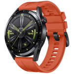 Accesoriu smartwatch Curea silicon Strap One compatibila cu Huawei Watch GT 3 46mm Orange, OEM